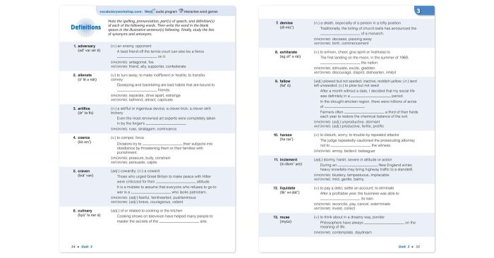 Level e vocabulary workshop unit 2 answers