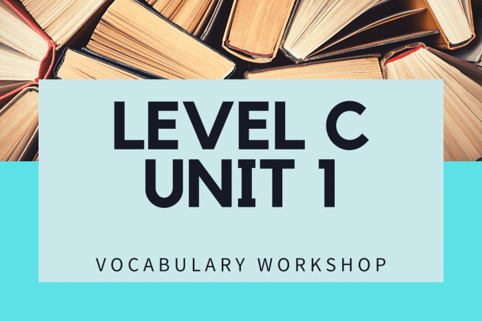 Level unit vocabulary workshop practice name