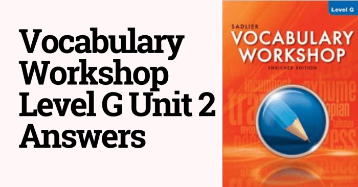 Level e vocabulary workshop unit 2 answers