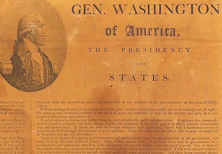 Briefly summarize george washington's beliefs about political parties