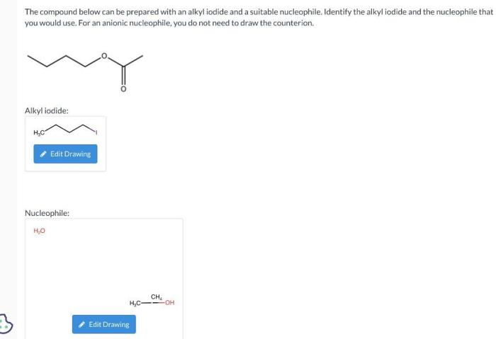 The compound below can be prepared with an alkyl iodide